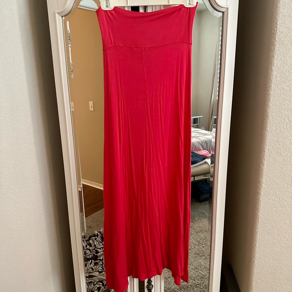 Coral maxi skirt